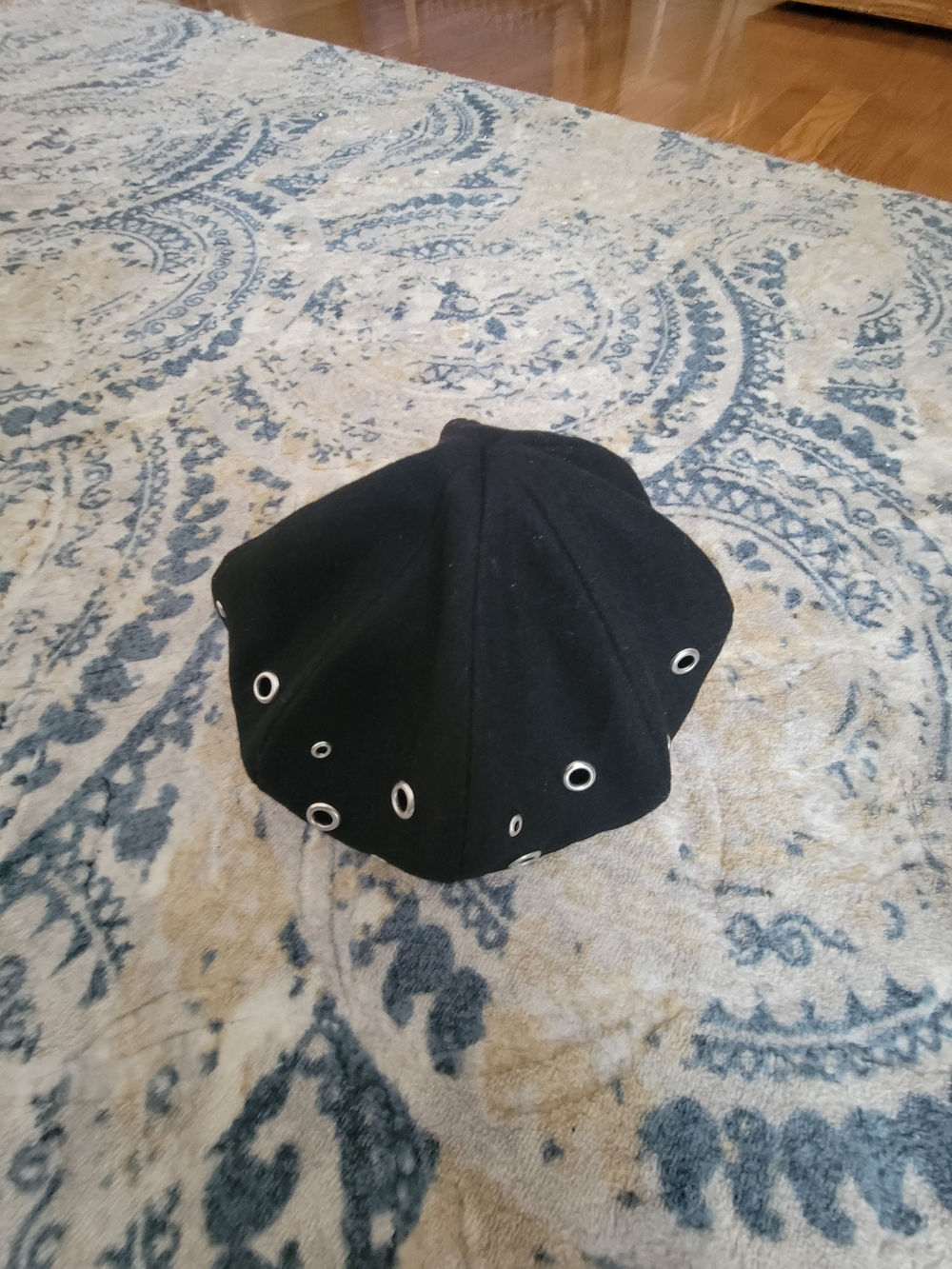 Vtg Frank Olive, Olive Branch Womens Black Beret Hat/Cap 100% Wool One Size.